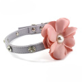 Printing Fashion Pet Lead Knitting Flower Leather Dog Collars